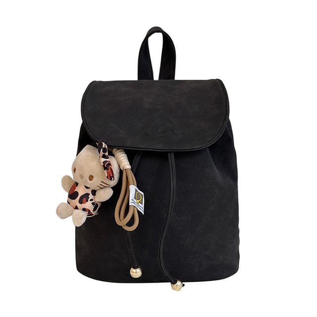 Faux Flap Backpack Suede