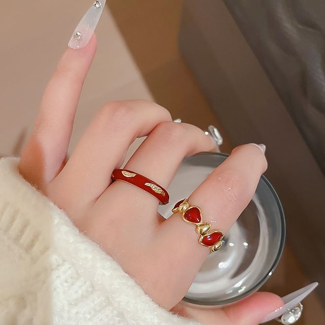 Geometry Open / Rhinestone Ring