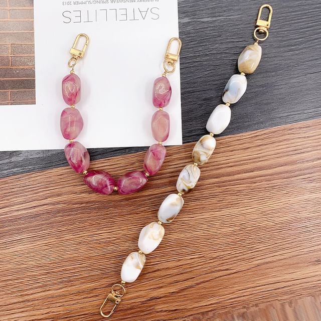 Strap Alloy Gemstone Faux Phone Bead