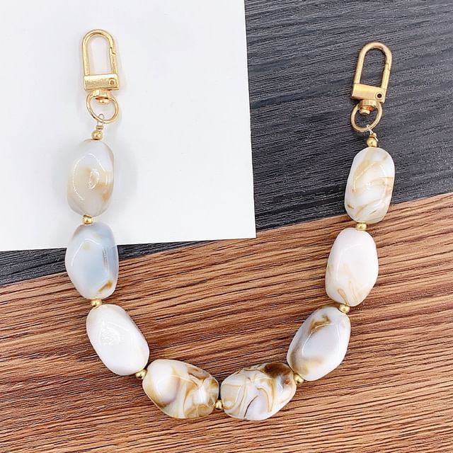 Strap Alloy Gemstone Faux Phone Bead