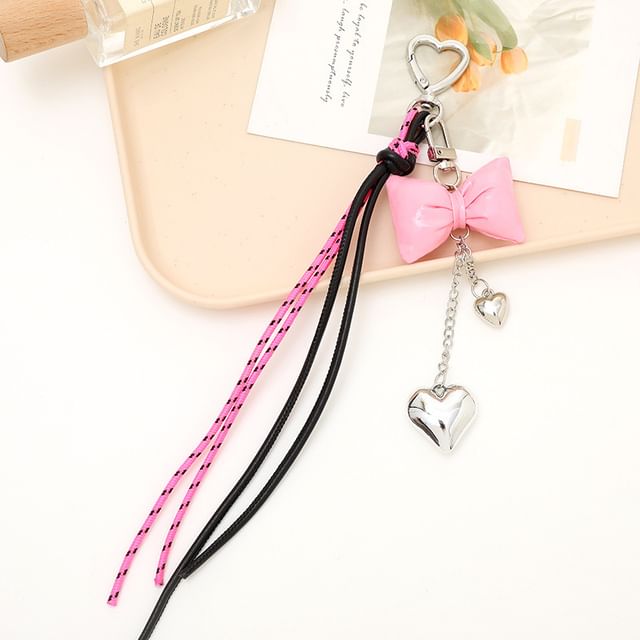 Padded Charm Bow Phone Knotted