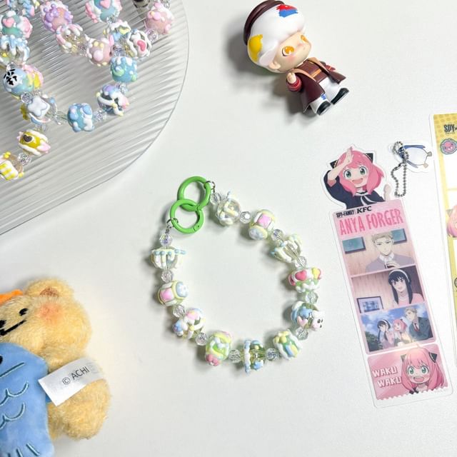 Cartoon Bead Phone Strap