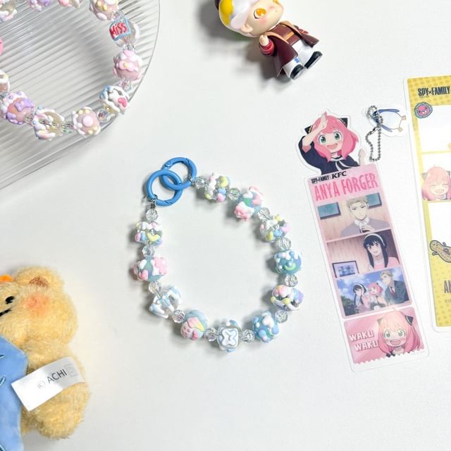 Cartoon Bead Phone Strap