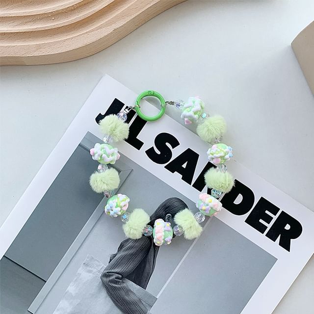 Strap Bead Phone Pom Heart