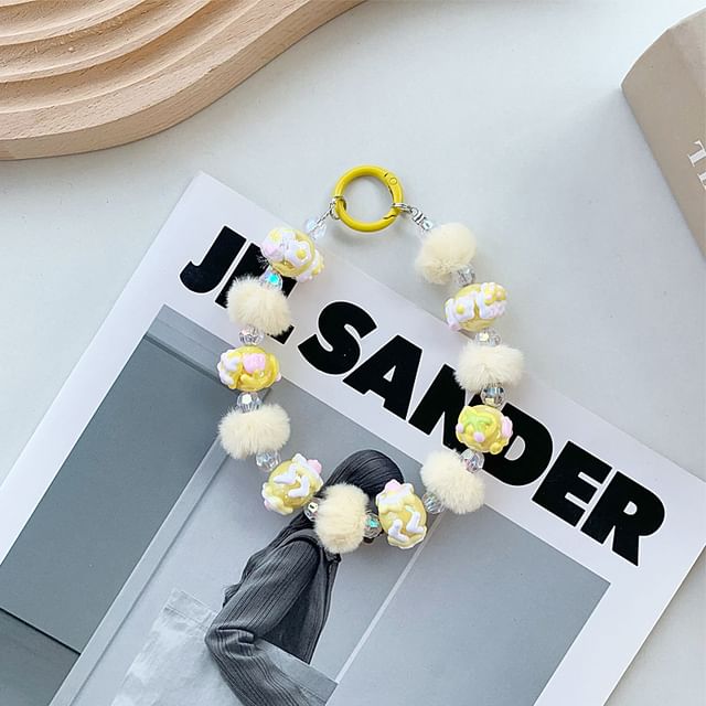 Strap Bead Phone Pom Heart