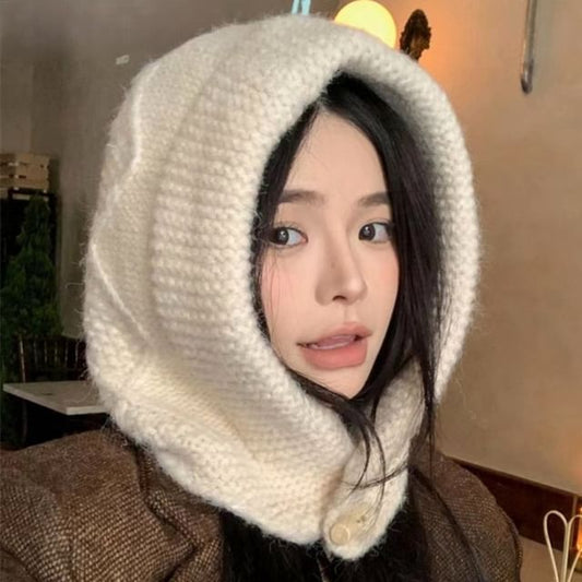 Balaclava Cable Plain Knit