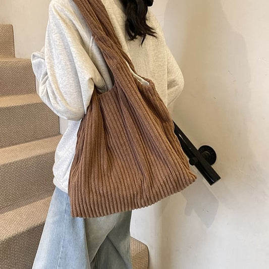 Corduroy Tote Plain Bag