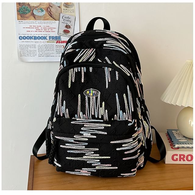 Patterned Nylon Backpack