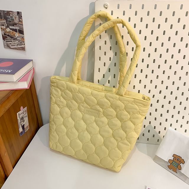 Applique Quilted Tote Bag