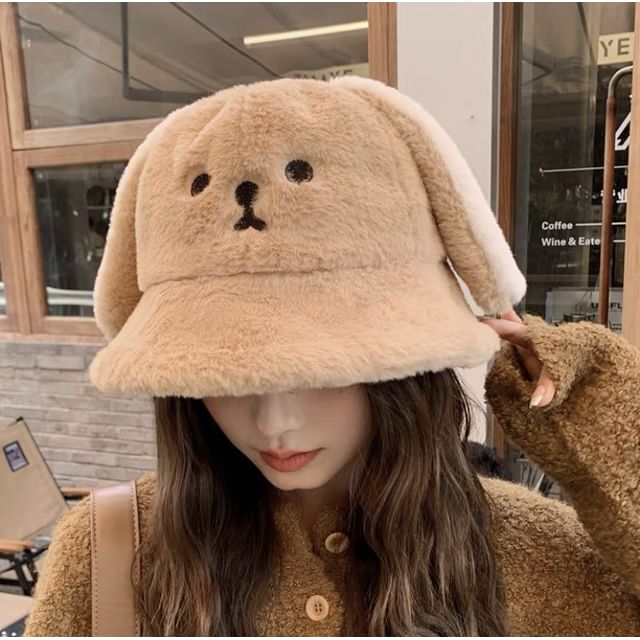 Dog Chenille Bucket Hat