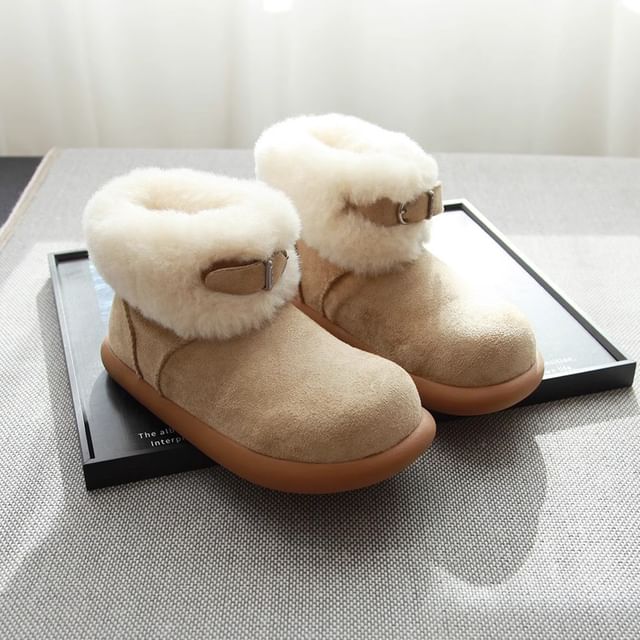 Platform Fluffy Trim Short Snow Boots