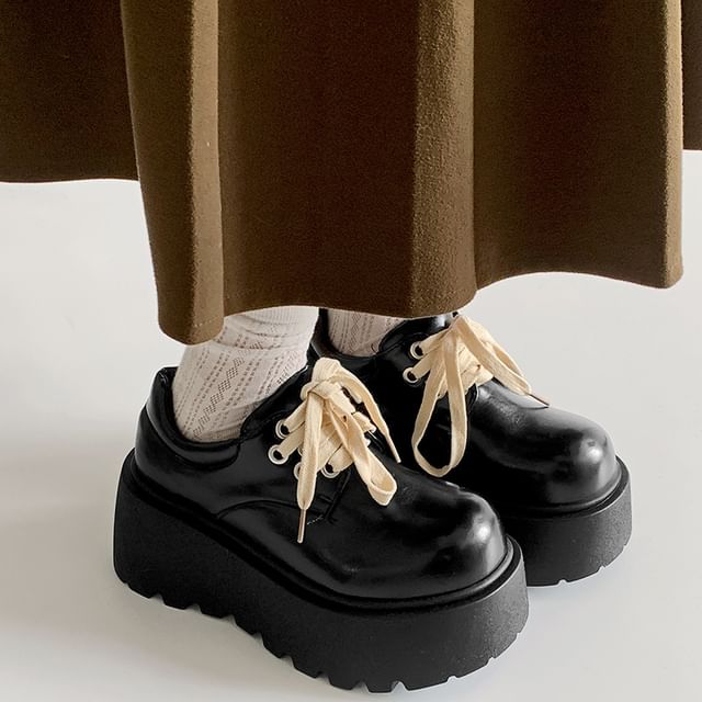 Platform Shoes Derby Lace-Up