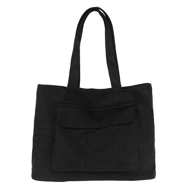 Canvas Tote Pocket Plain Bag Flap