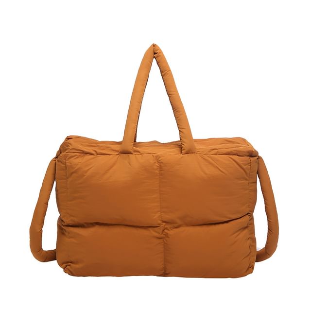 Crossbody Tote Bag Plain Puffer