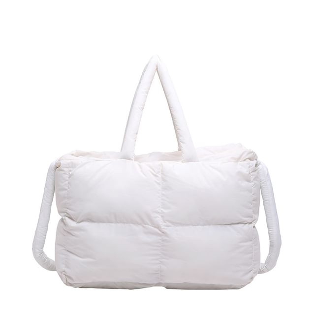 Crossbody Tote Bag Plain Puffer