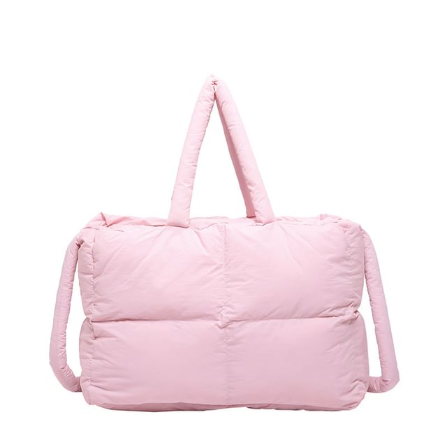 Crossbody Tote Bag Plain Puffer
