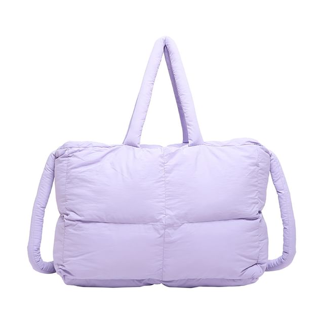 Crossbody Tote Bag Plain Puffer