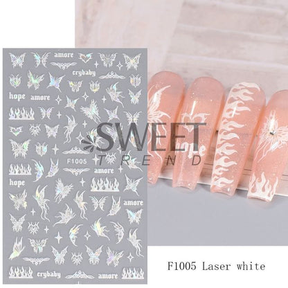 Butterfly Star Nail Art Stickers (Various Designs)