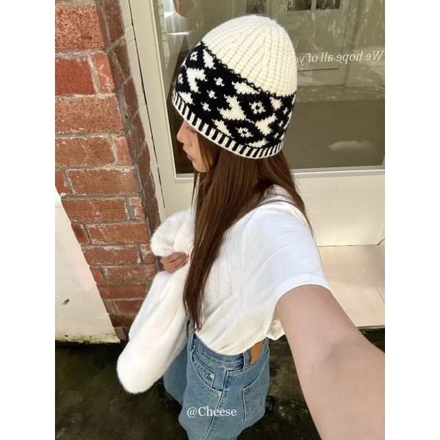 Beanie Patterned Knit