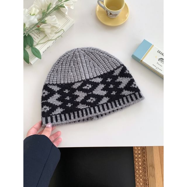 Beanie Patterned Knit