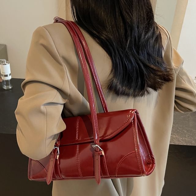 Bag Flap Faux Leather Tote