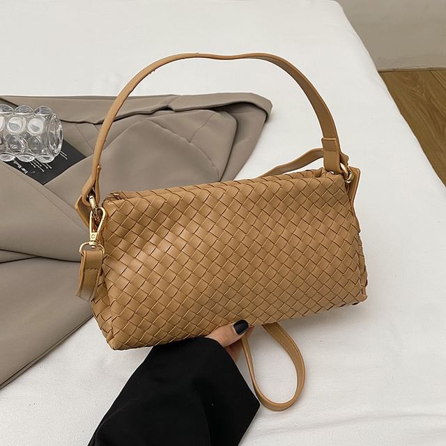 Crossbody Quilted Leather Bag Faux