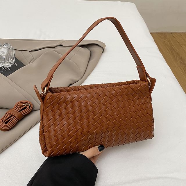 Crossbody Quilted Leather Bag Faux