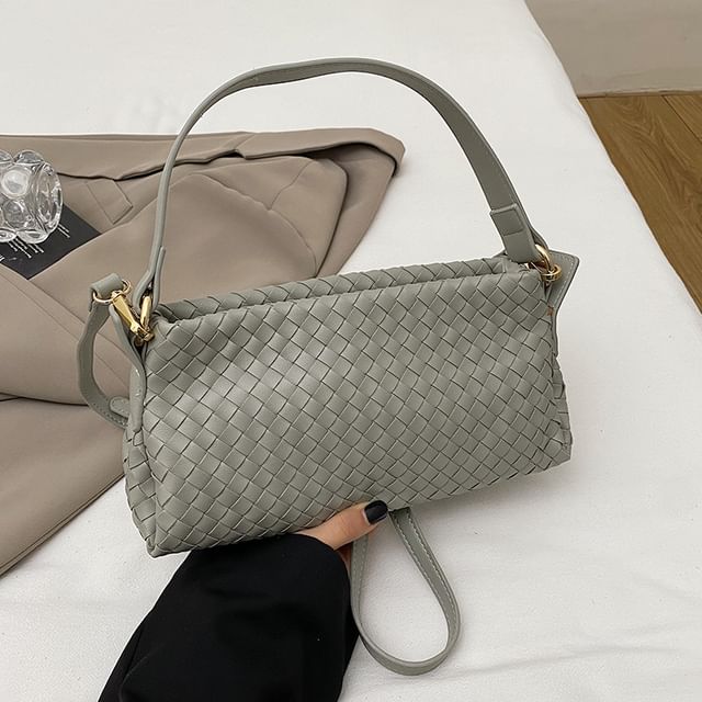 Crossbody Quilted Leather Bag Faux