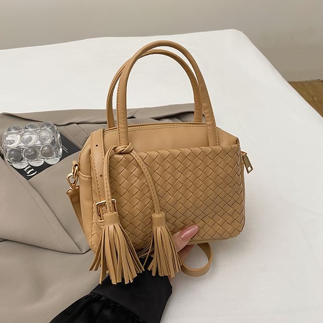 Faux Crossbody Leather Bag Quilted