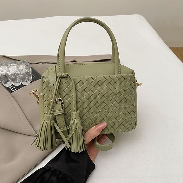 Faux Crossbody Leather Bag Quilted