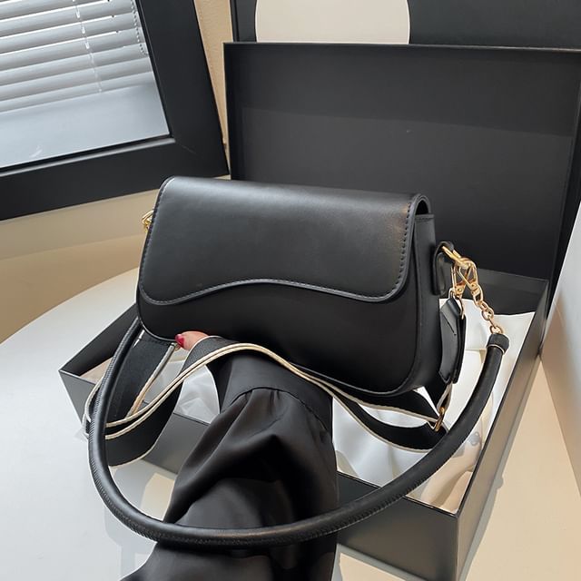 Faux Bag Leather Shoulder Asymmetrical