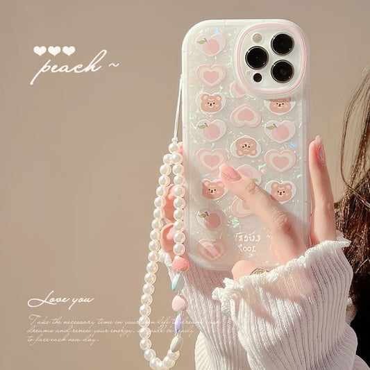 Peach Bear Phone Case / Strap / Set