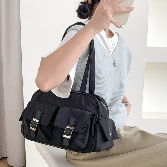 Bag Nylon Carryall Buckled Plain