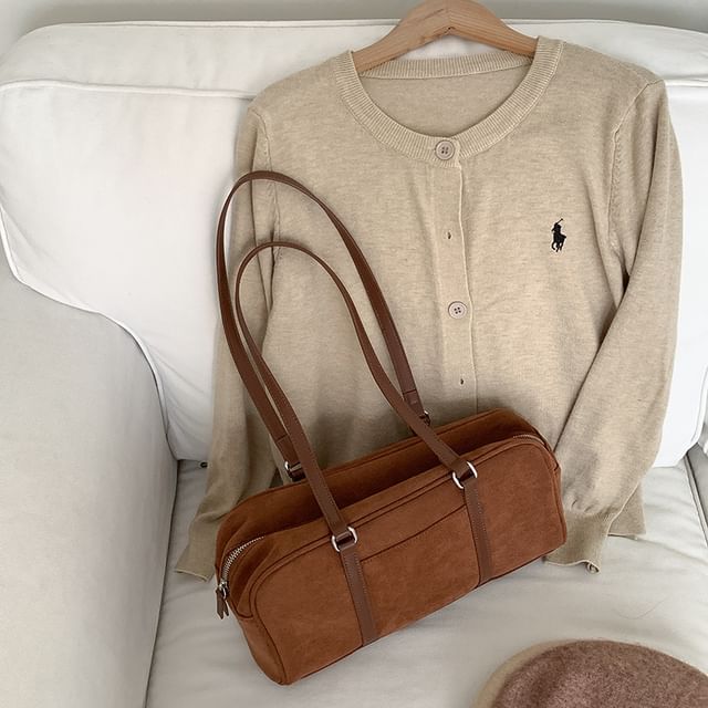 Faux Suede Tote Bag