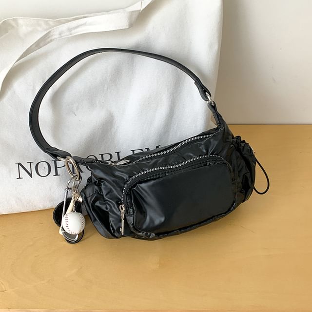 Plain Shoulder Bag Drawstring