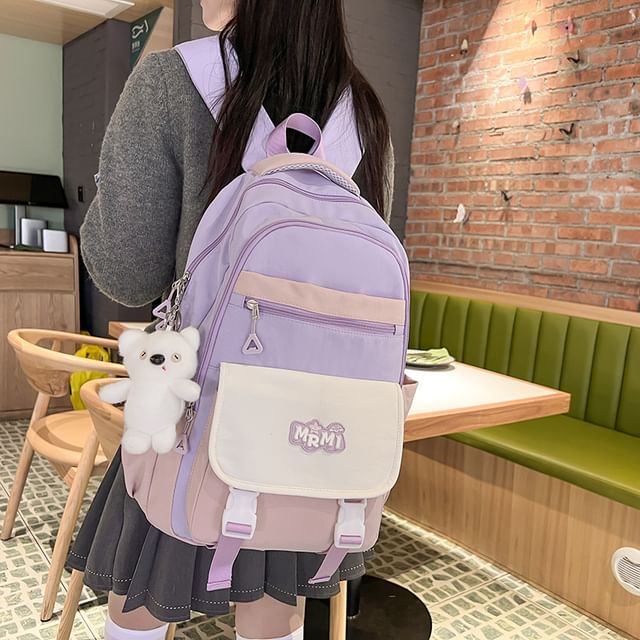 Bag Lettering Set / Applique Nylon Buckled Backpack Charm