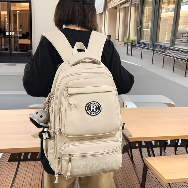 Lettering Backpack Nylon