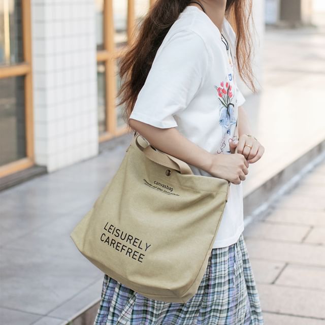 Canvas Bag Lettering Tote