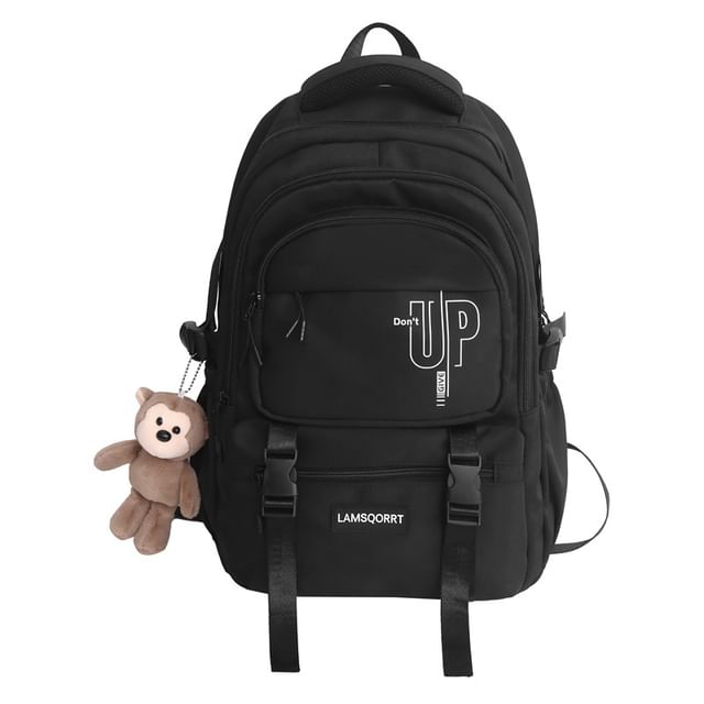 Charm Set Bag / Lettering Backpack Buckled Nylon