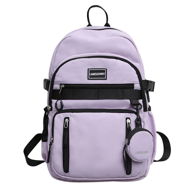 + Coin Purse Set: Nylon Backpack Lettering Applique