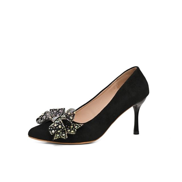 Bow Pointed Pumps Stiletto