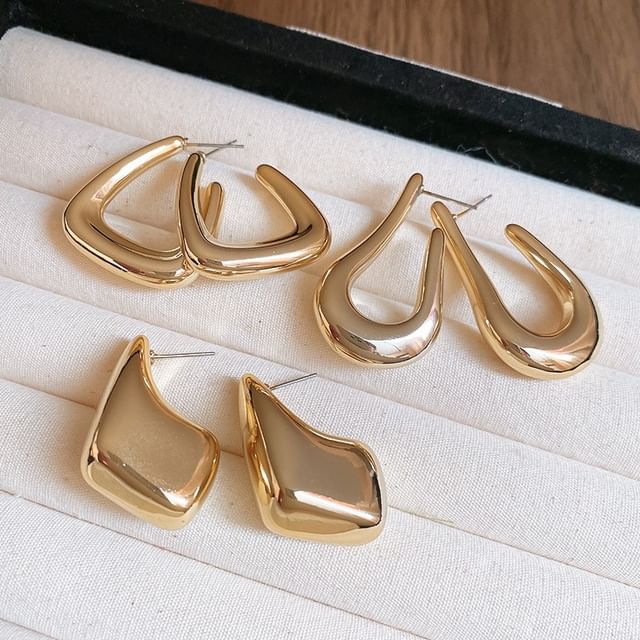 Hoop Earring Alloy Geometric