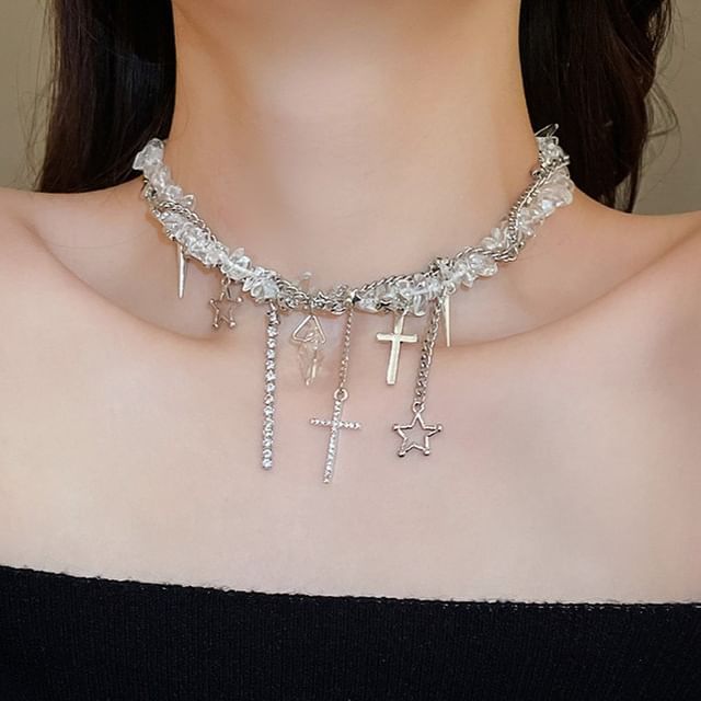 CZ Pendant Rhinestone Necklace