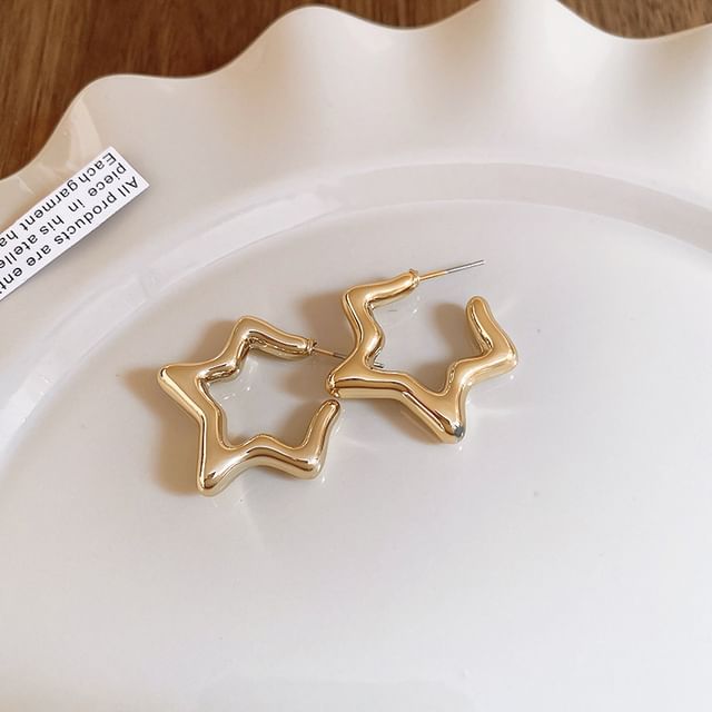 / Hoop Stud Alloy Earring