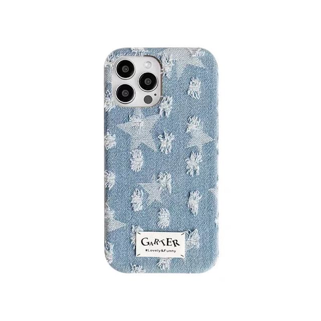 Phone Denim Case Distressed / Strap Set