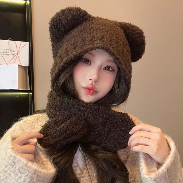 Balaclava Ear Knit Bear