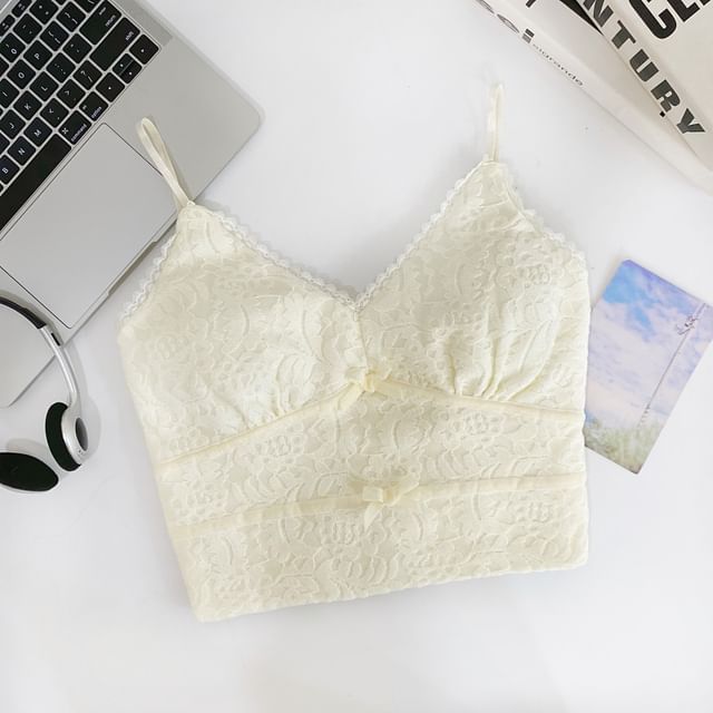 Lace Crop Camisole Top
