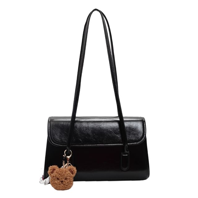 Leather Faux Flap Charm Set: Plain Tote Bag +