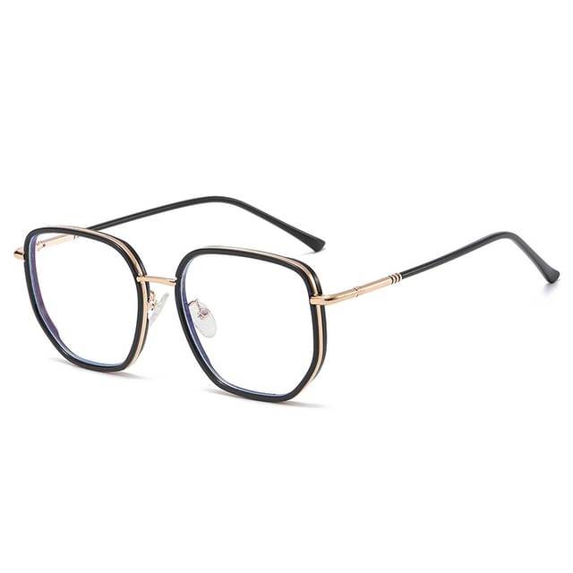 Frame Square Eyeglasses Blocking Blue Light Metal