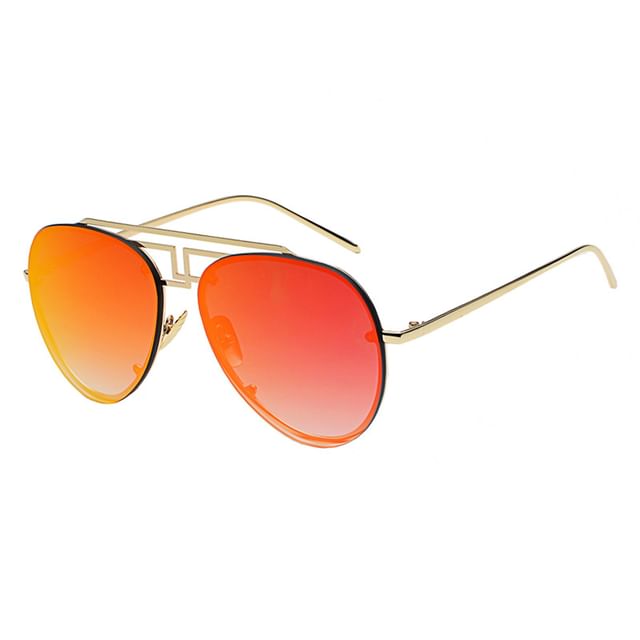 Bridge Double Metal Frame Sunglasses